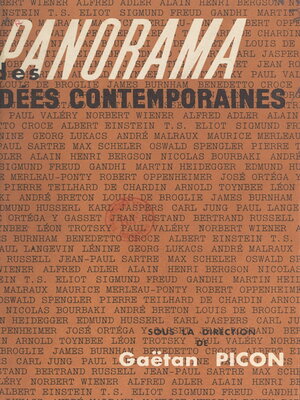 cover image of Panorama des idées contemporaines